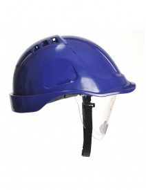 Portwest PW55 Retractable Visor Helmet - Blue